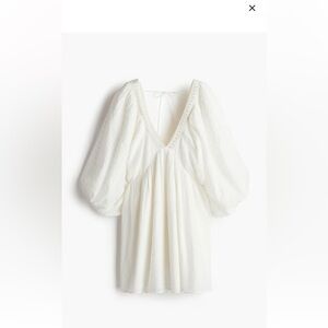 Balloon Sleeved Cotton Dress